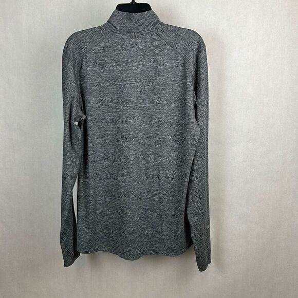 Nike Running 1/2 Zip Pullover Womens Fitted Sz Medium Gray Thumb Holes Half Zip - Picture 4 of 10
